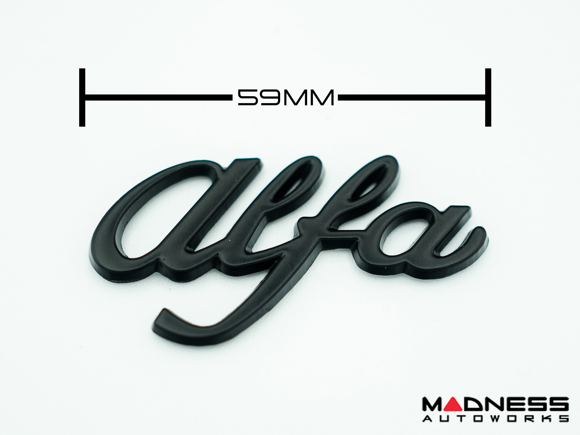 Alfa Romeo Emblems & Badges Kit - Black - "Alfa Romeo" + "Sportiva" Emblems + 2 AR Badges